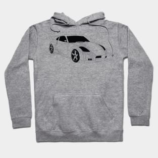 FF Nissan Fairlady Black Outline Hoodie